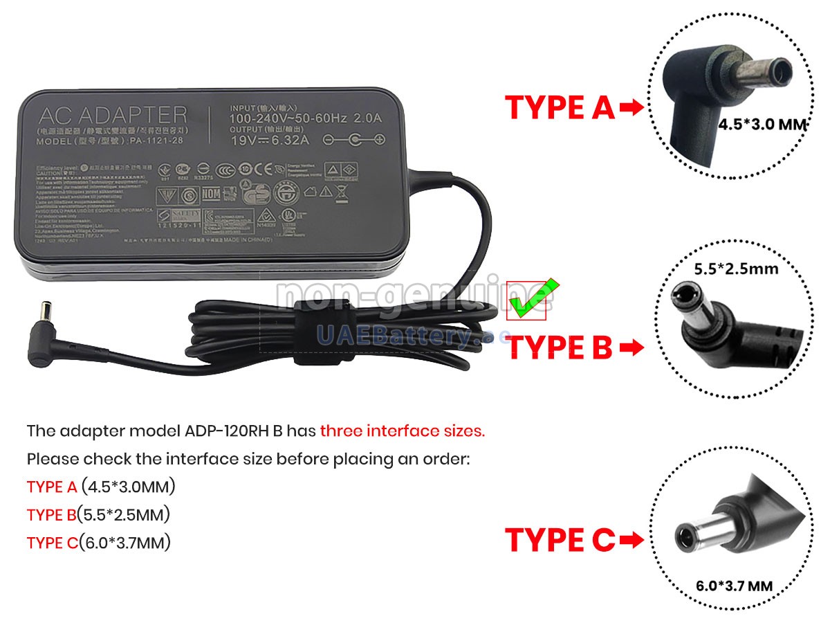 محول التيار المتردد Asus ADP-120RH B