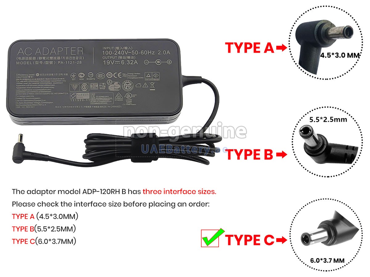 محول التيار المتردد Asus ADP-120RH B