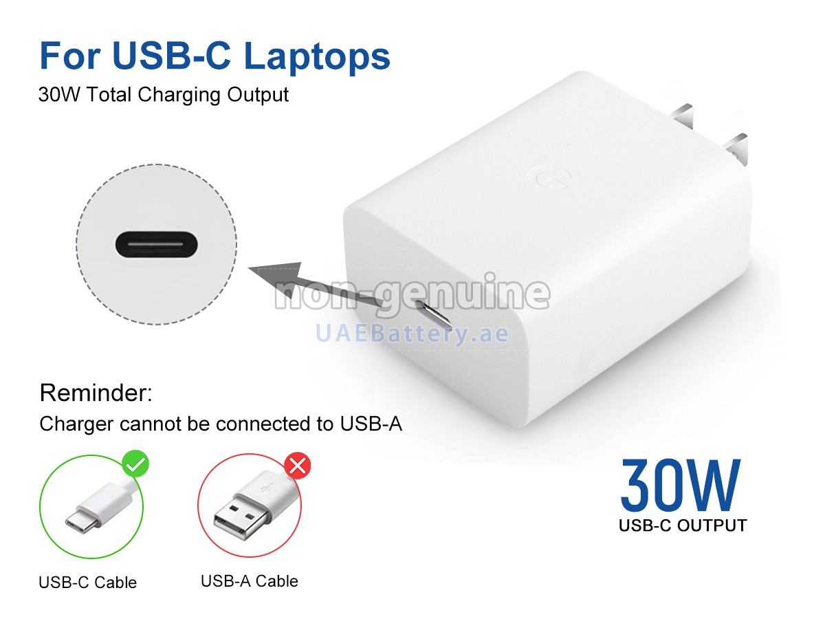 محول التيار المتردد Google 30W 5V-3A USB-C CHARGER