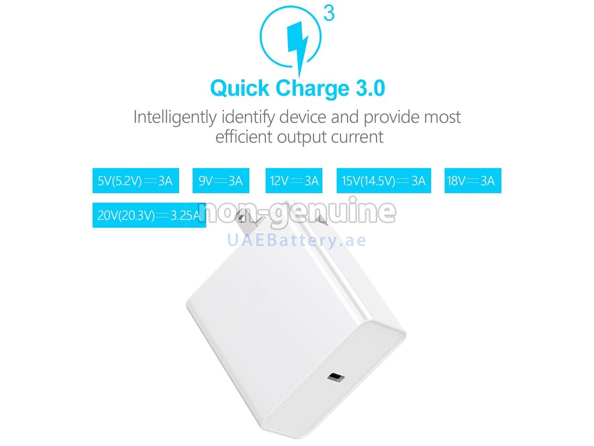 محول التيار المتردد Huawei 20V 3.25A 65W USB-C US PLUG