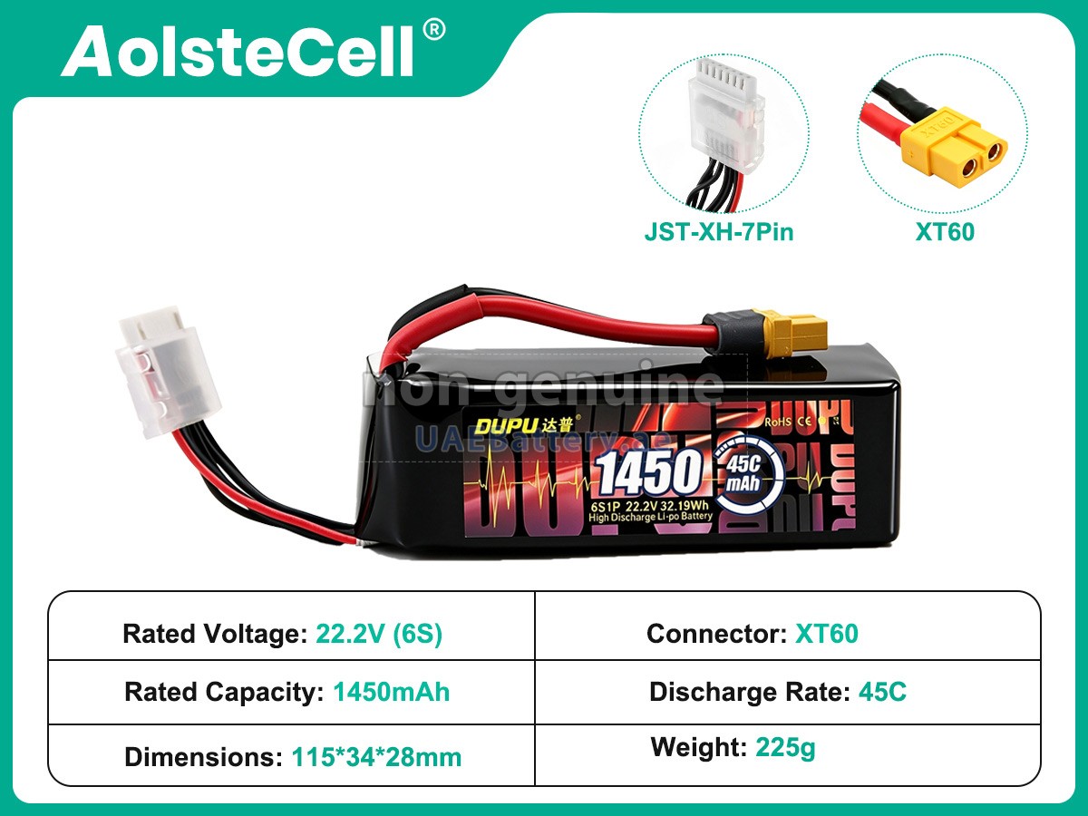 بطارية AolsteCell 22.2V 1450MAH 45C XT60