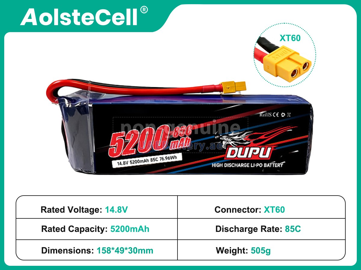 بطارية AolsteCell 14.8V 4S 5200MAH 85C XT60