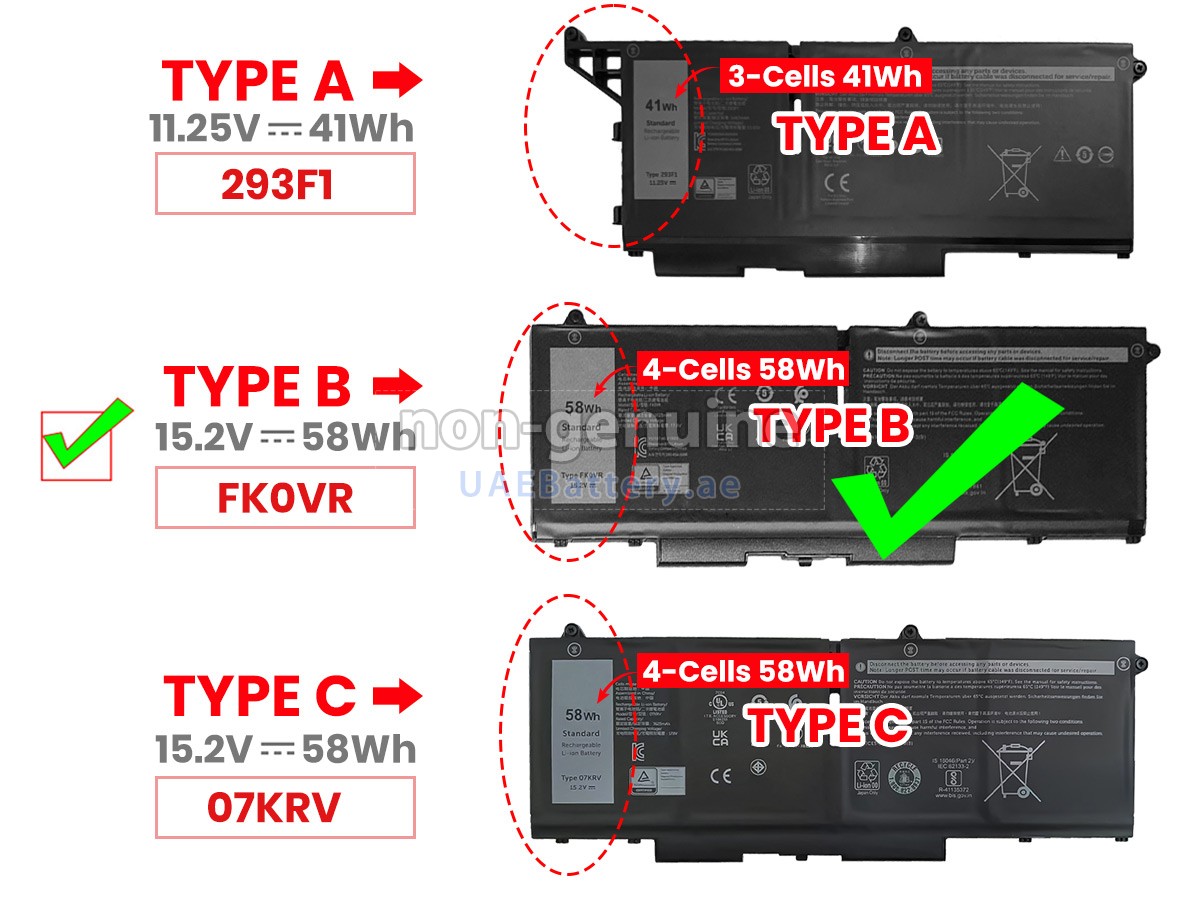 بطارية Dell Latitude 7430 2-IN-1